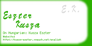 eszter kusza business card